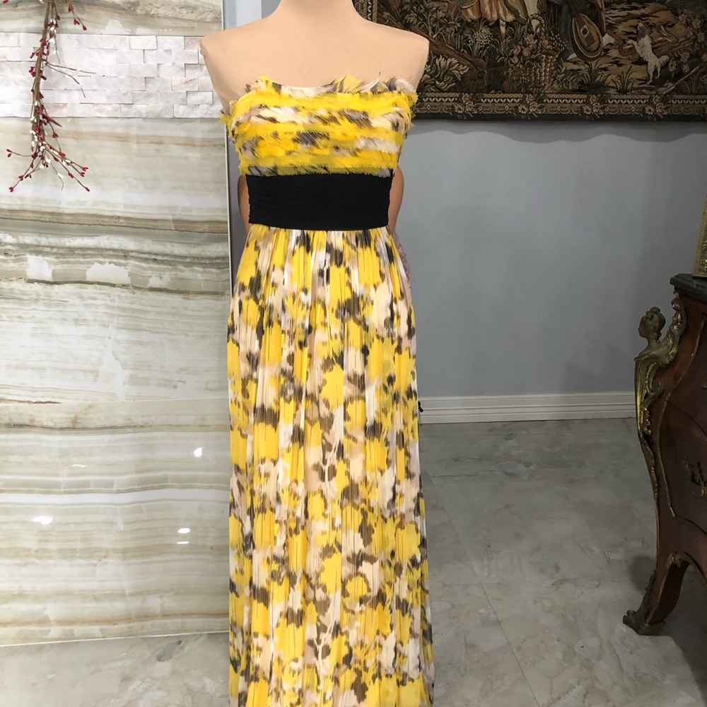 Multi-colored long evening dress